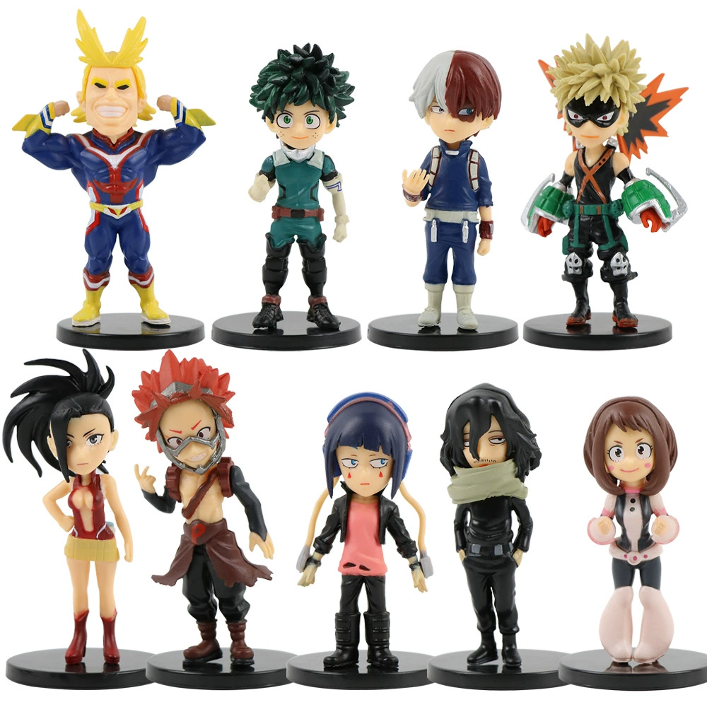 Коллекционные фигуры в blind box My Hero Academia — 9 моделей, мини-фигурки PVC/ABS, подставка для демонстрации