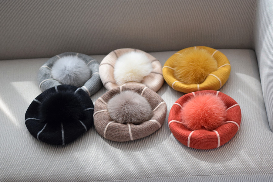 Pumpkin Wool Beret - Image 1