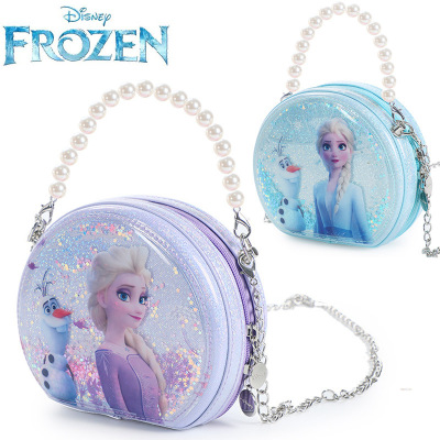 迪士尼儿童冰雪奇缘单肩包手提包女童休闲包韩版公主包包|ru