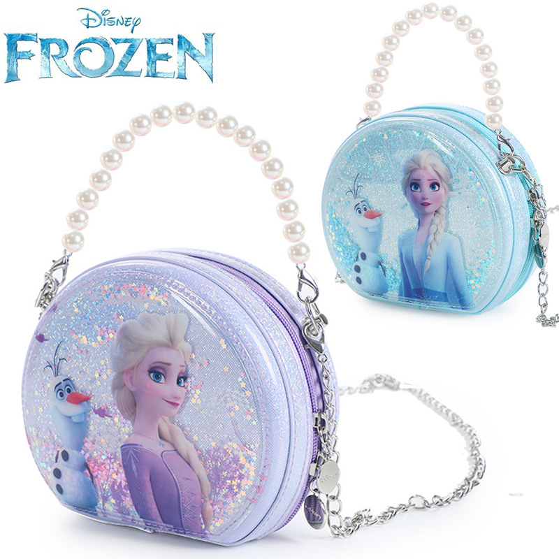 迪士尼儿童冰雪奇缘单肩包手提包女童休闲包韩版公主包包|ru