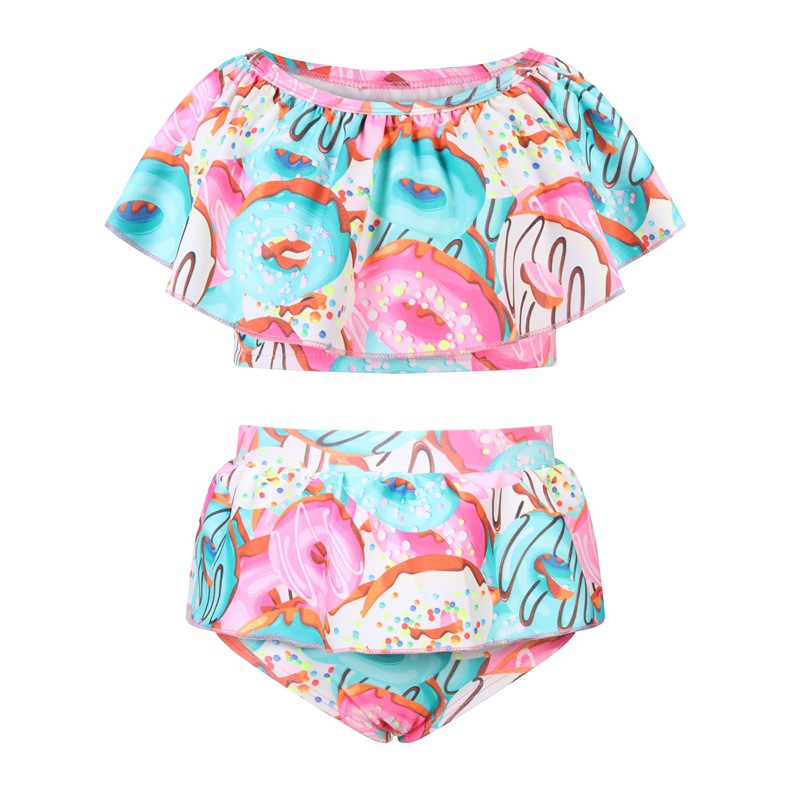 2021 summer Children's clothing Swimsuit doughnut girl Fission Swimsuit Seaside hot spring Swimsuit suit SR27