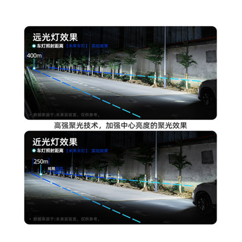 3.0 Pulgada ZRO samurai negro no destructivo universal doble taza de lámpara LED doble lente de luz del automóvil luz láser