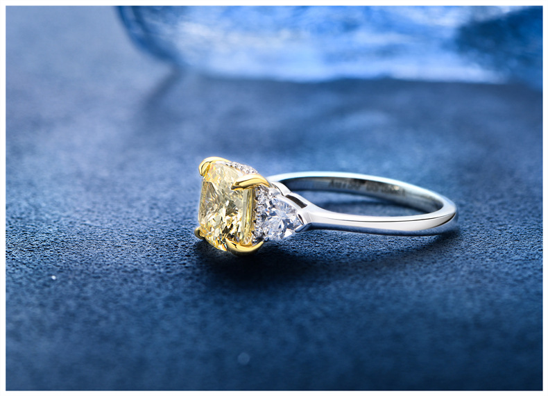 Fashion Geometric Sterling Silver Inlay Zircon Rings 1 Piece