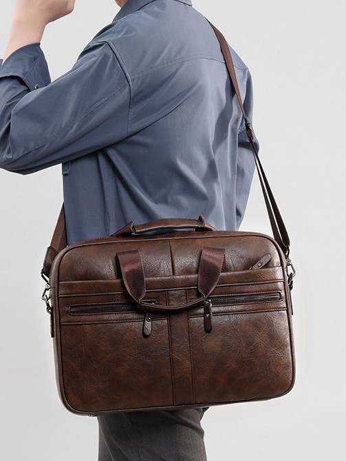 Transfronterizos retro caballo loco maletín bolsos de hombre bolsos de mano de hombre bolsos de negocios de hombre bolsos de ordenador