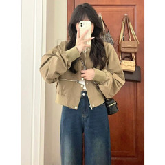 美式复古棒球服外套女2025春秋季新款宽松短款小个子炸街夹克上衣