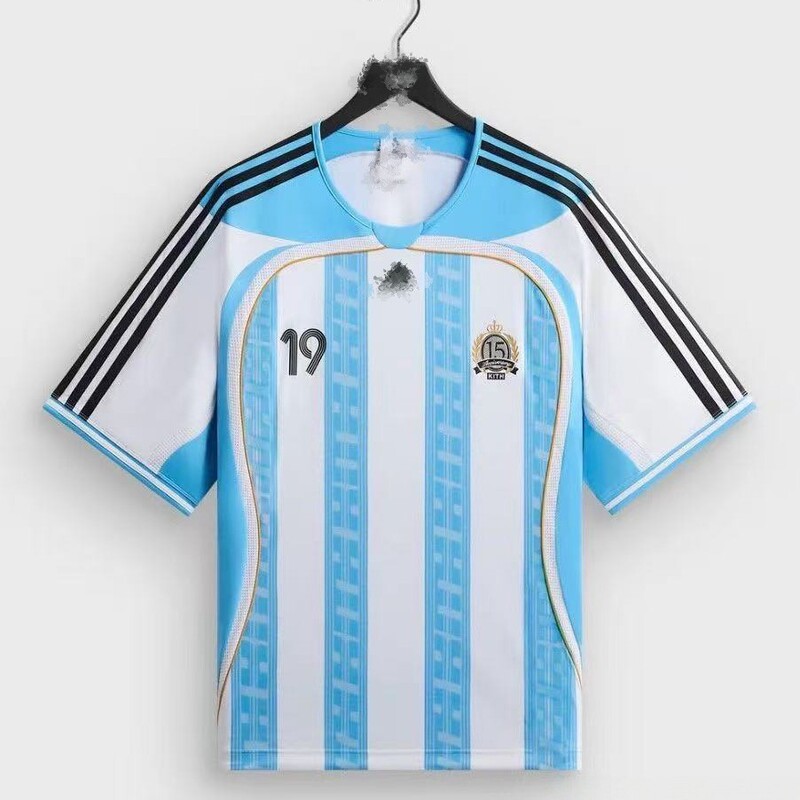 High-End Version 2026 Summer New Kith Collaboration Jersey, Unisex Argentina Casual Short-Sleeve T-Shirt Trendy