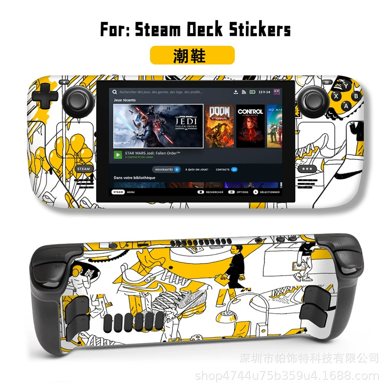 Подходит для наклейки Steam Deck, наклейка на Steam Deck Patch, Steam Panda, вручную, персональный пиксель