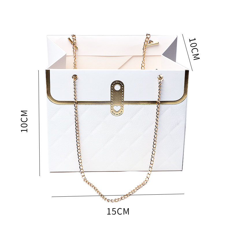 Caja de embalaje de flores de Huaxi, marca de moda, estilo coreano, pequeña fragancia, festival de Qixi, caja de flores plegable, caja de flores de lujo, caja de flores exquisita.