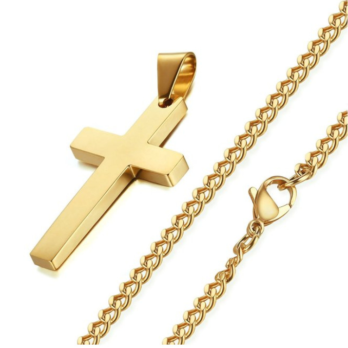 Retro Cross Alloy Plating Men's Pendant Necklace display picture 4