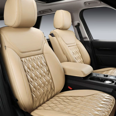 Seat Covers, Interior Modification Leather – Modelə uyğun (Original) oturacaq örtükləri - original-car-texture-customized-warm-rice-wear-resistant-leather