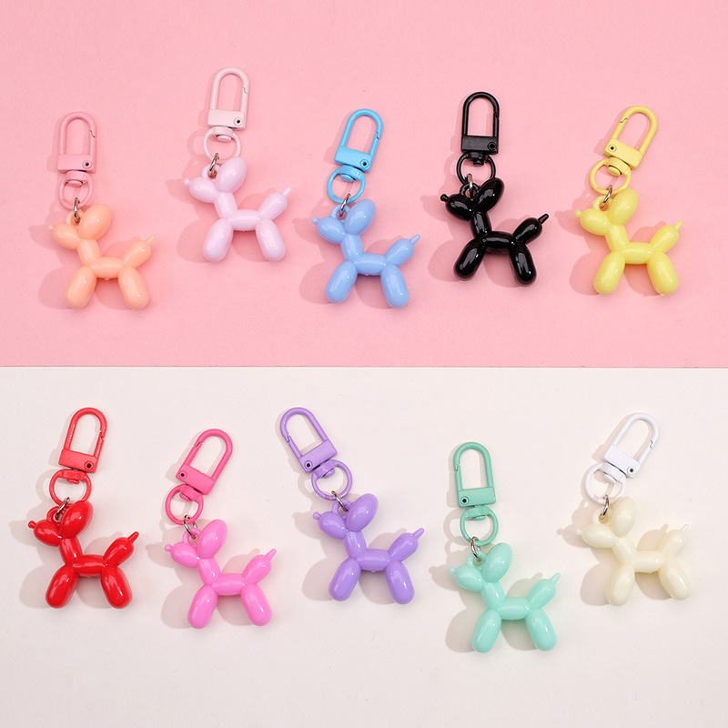 3D Colorful Balloon Dog Pendant, Planner Pen Holder, Keychain, Phone Charm, Wedding Throw-Out Favors