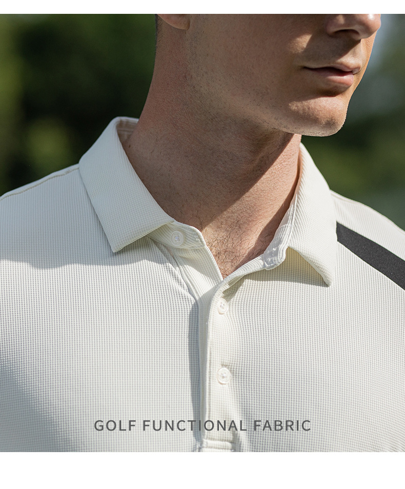 Áo polo golf nam dài tay PGM phối màu tương phản — KUZ167-màu trắng, YF630-Màu đen, YF630-màu cam, KUZ167-màu xanh hải quân chi tiết 9