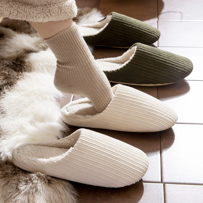 Домашние хлопчатобумажные тапочки для мужчин и женщин осенью и зимой