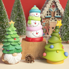 Diyクリスマスツリー香薫石膏置物シリコン金型3dクリスマス鹿ドワーフ子猫雪だるまろうそく金型