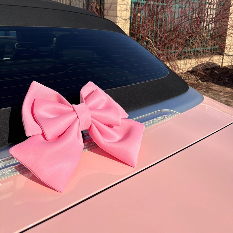 Car Bow Decoration Ornaments Car Rear Pendant Girl Trunk Car Sticker Accessories Motorcycle Outside Doll Car