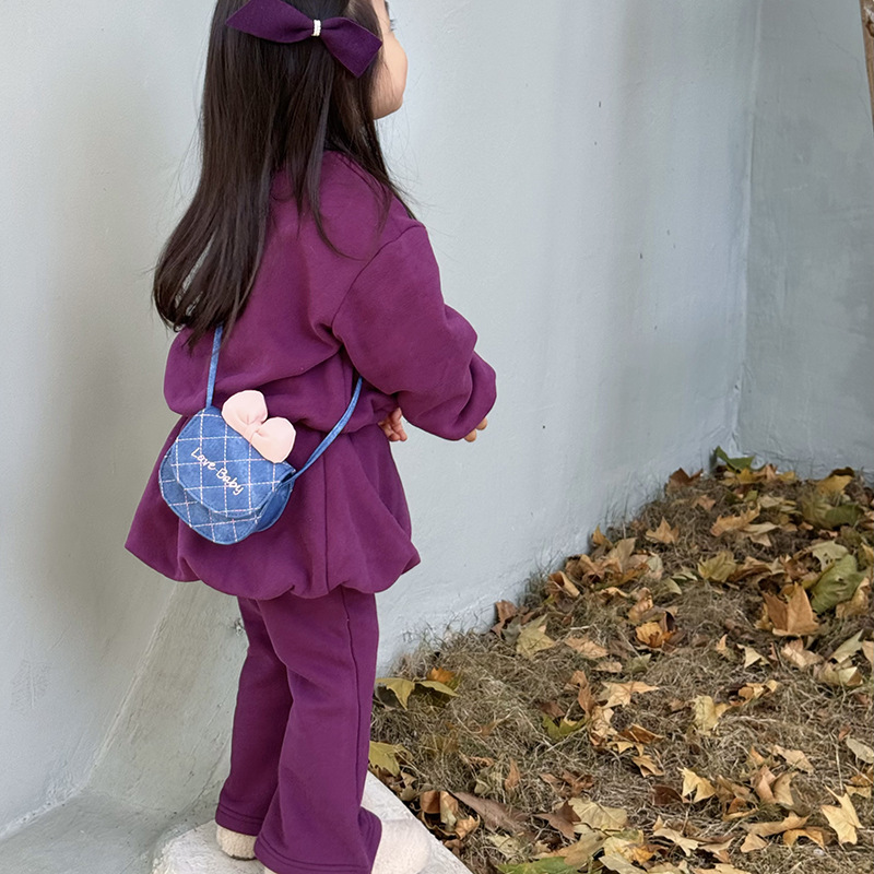 Bolsas de niños de comercio exterior transfronterizo nuevo gatito lindo arco mini bolso de hombro de moda bolso de cambio de bebé Ringer