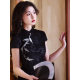 Retro Republic of China style black cheongsam new 2025 spring and summer new Chinese style improved young style temperament high-end high-end sense