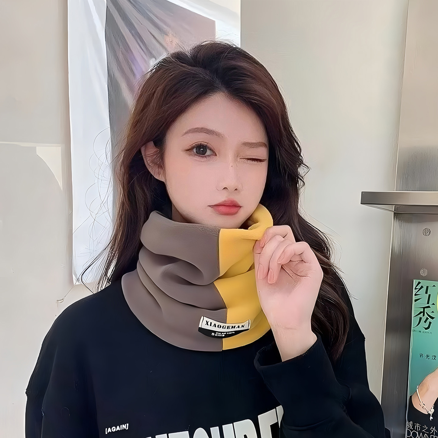 Huangpinca [1 pack] outdoor warm neck scarf