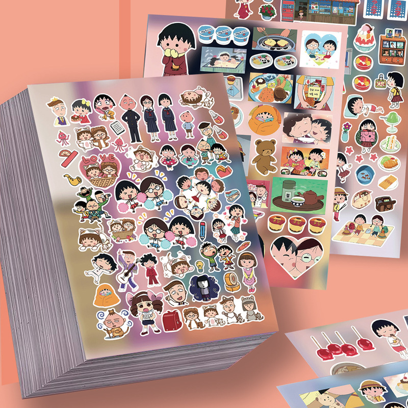 8 Pieces of Chibi Maruko-Chan Cut Film Stickers, Cute Cartoon Animation, Japanese Style Cute Notebook Material, Waterproof Stickers 8 Pieces of Chibi Maruko-Chan Cut Film Stickers, Cute Cartoon Animation, Japanese Style Cute Notebook Material, Waterproof Stickers