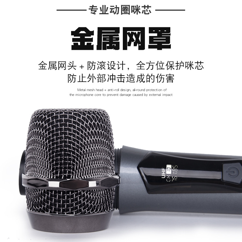 ワイヤレスマイク充電 1 対 2 ホーム KTV サウンドカードライブ K ソングプロフェッショナルハンドヘルド 2.4 グラムワイヤレスマイク