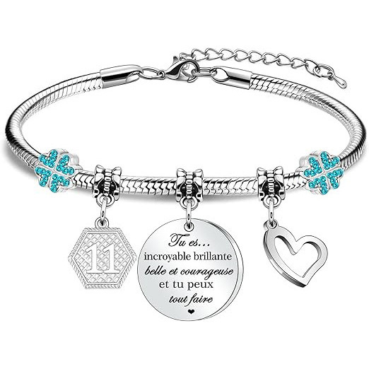 Cross-Border Stainless Steel Round Tag with English Engraving, Love-Themed Birthday Milestone Snake Chain Bracelet, Tag with Rhinestones, Heart-Shaped Bracelet Cross-Border Stainless Steel Round Tag with English Engraving, Love-Themed Birthday Milestone Snake Chain Bracelet, Tag with Rhinestones, Heart-Shaped Bracelet