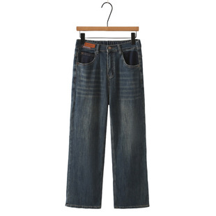 2024 autumn plus size straight pants high waist jeans slim women 200kg chubby girl stretch pants fashion 6529