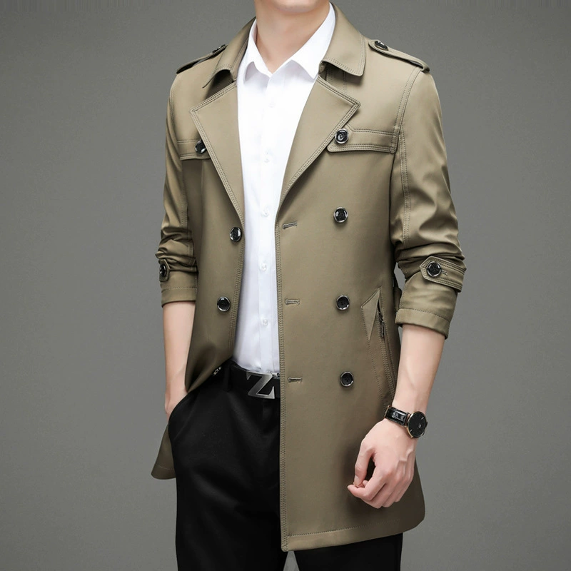 Men's demi-season thin trench coat, jacket, plus size