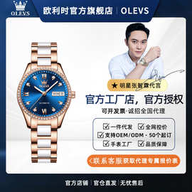 张智霖明星代言欧利时品牌手表女全自动机械表女士小众小众设计