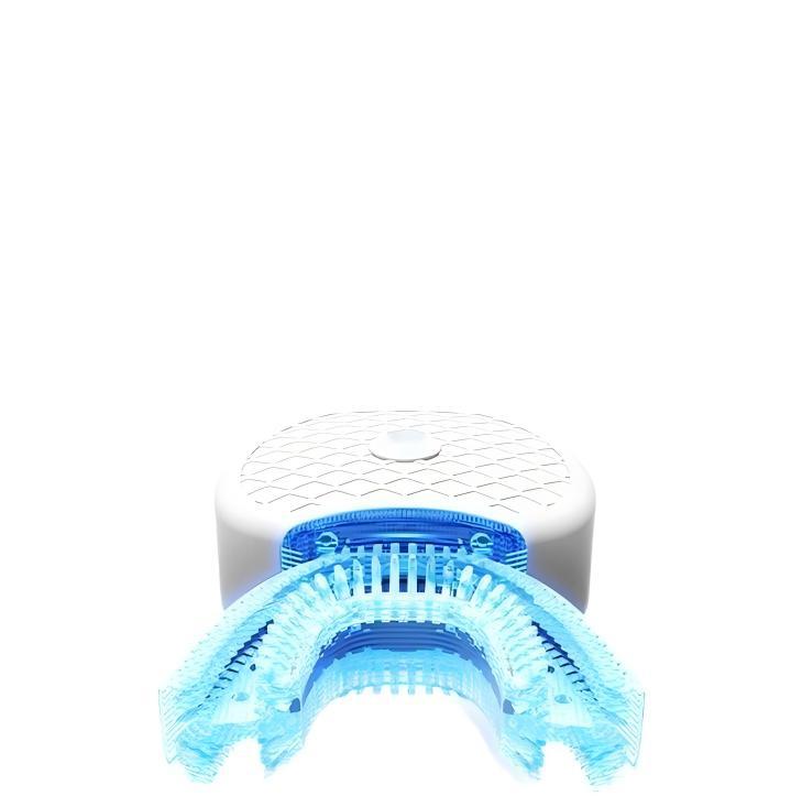 Cepillo de dientes eléctrico en forma de U, cepillo de dientes inteligente 360 °   Limpiador dental ultrasónico, cepillo de dientes eléctrico recargable por USB para personas con poca paciencia
