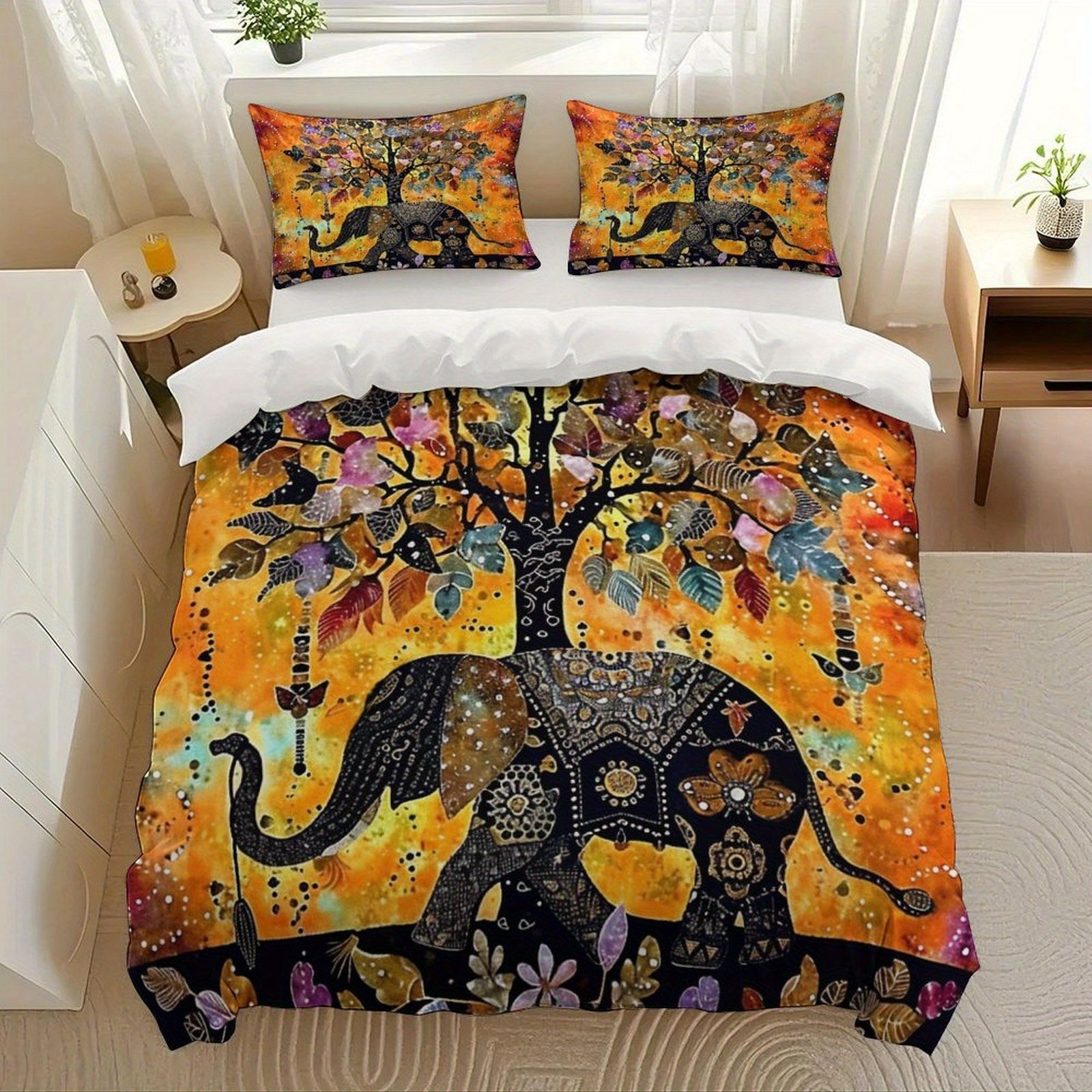 TEMU / JIT Fantasía Celtic Nudo Life Tree Moist Print Digital Kit de colcha de tela para el hogar