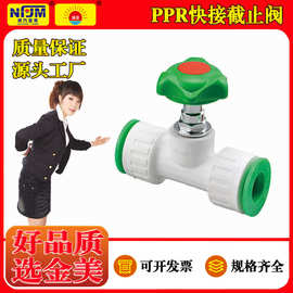 批发ppr免热熔快速接头直接式大流量25配件快插式接头截止阀球阀