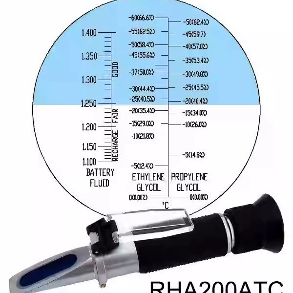 Измеритель точки замерзания Тестер точки замерзания Дилометр жидкости Дилометр антифриза Тестер стеклянной точки замерзания воды RHA-200