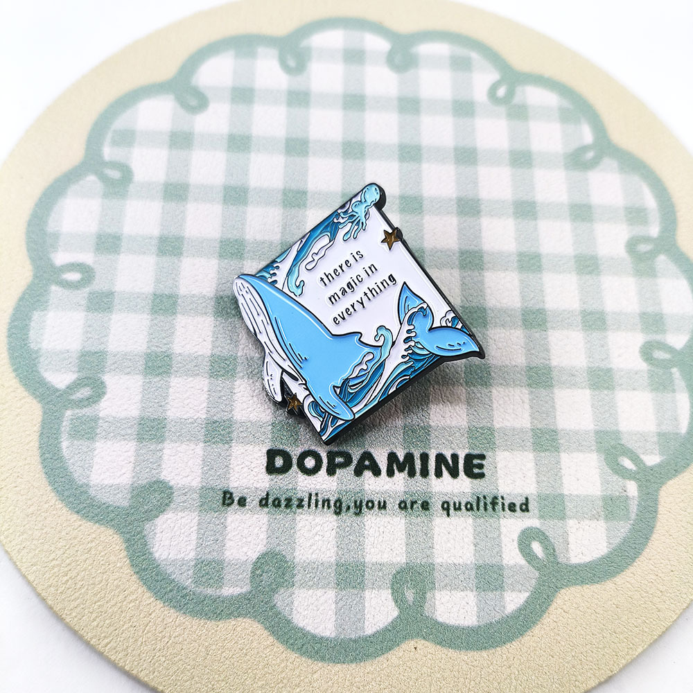 Creative blue cute marine badge