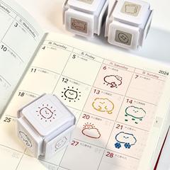 天気子猫表情シリーズ六合一光敏印鑑携帯手帳diy素材日常記録