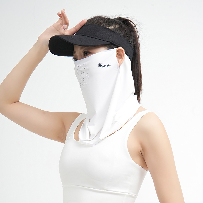 Máscara solar de seda de hielo para mujeres de verano anti-UV al aire libre máscara de cuello de ciclismo máscara de protección contra el sol