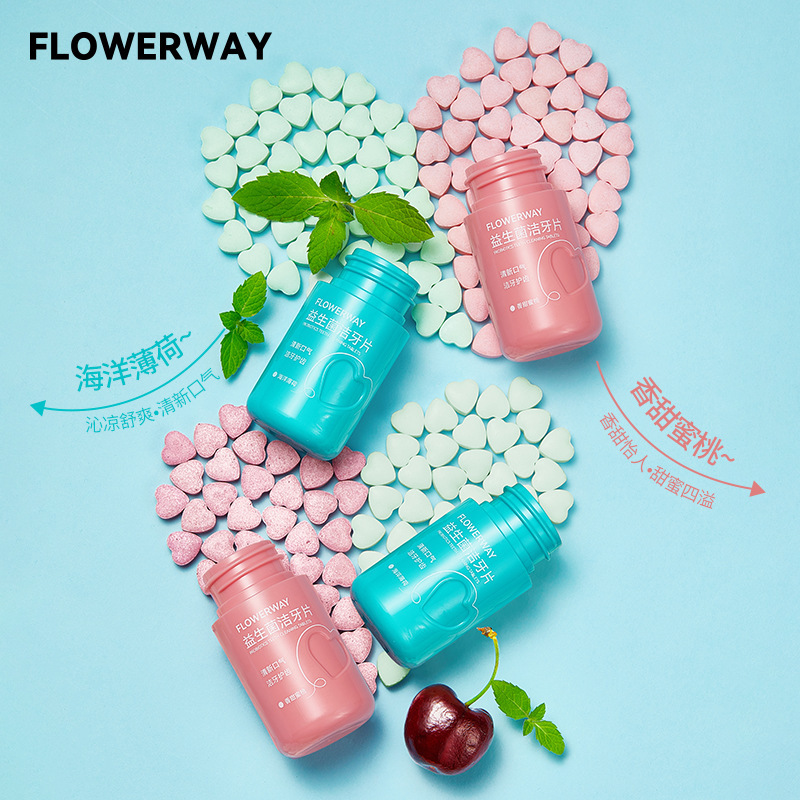 FLOWERWAYプロバイオティクスの歯をきれいにして、歯をきれいにします。|undefined
