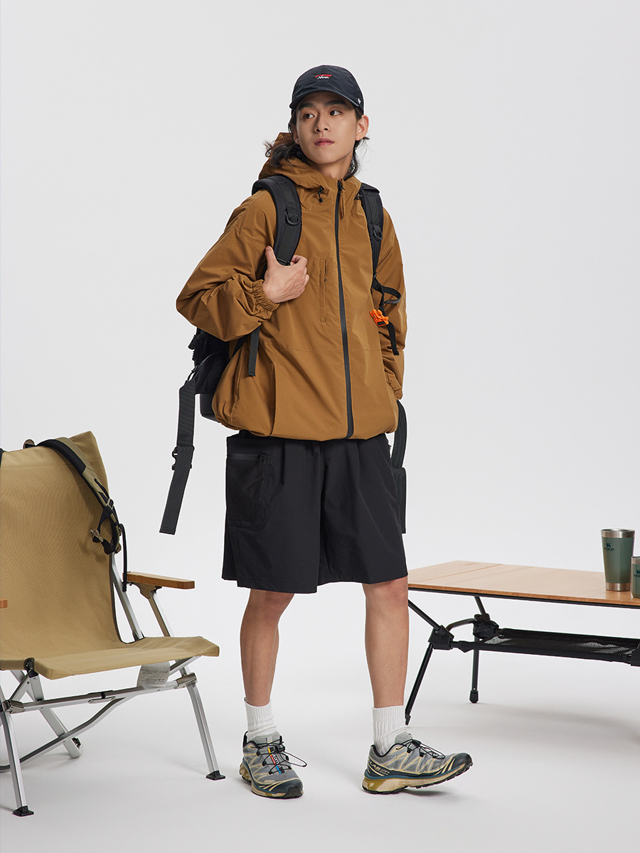 Rumeng DuPont chaqueta de tres pruebas de primavera y otoño chaqueta de camping al aire libre impermeable transpirable montañismo traje pareja color sólido