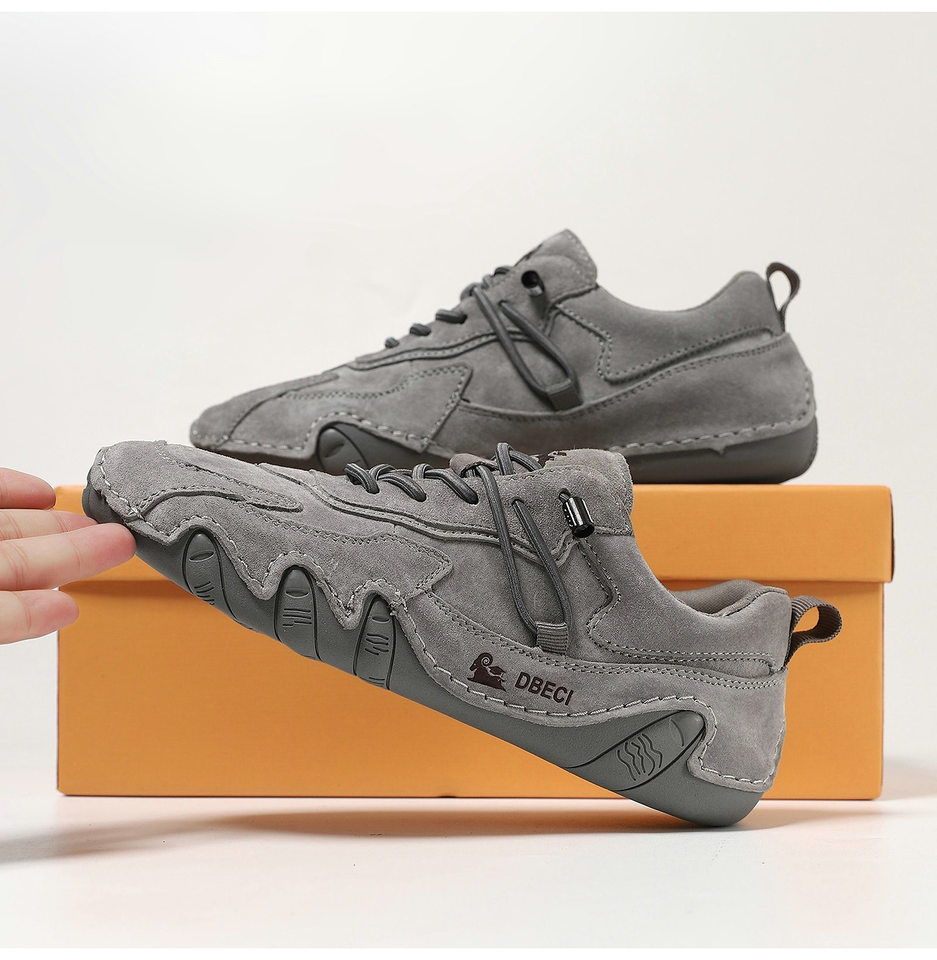 Giày thể thao da thật unisex cổ thấp mũi tròn, đế cao su, phong cách năng động — 662-3 mặt Da Màu Hồng, 662-3 mặt da màu cát, 662-3 mặt da màu nâu, 662-3 mặt da màu xám chi tiết 39