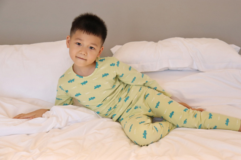 子供のクラス A 新しいホーム服セット男の子と女の子の秋の服と長ズボンベビーコットンサーマル下着セット卸売|undefined