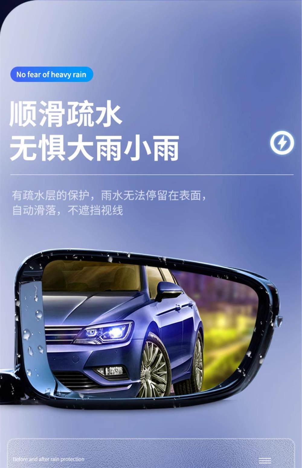 Car Rearview Mirror Rain-Proof Film, Reversing Mirror, Car Window Waterproof Film, Rain-Proof Gadget for Car Mirrors in Rainy Days