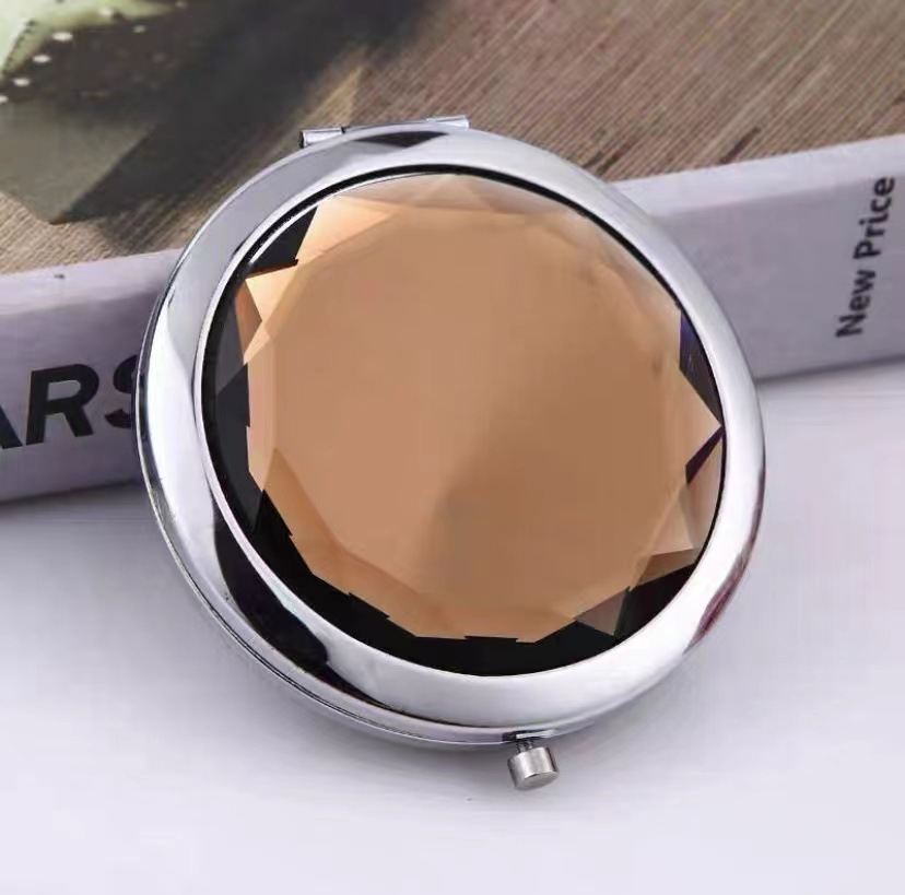 Espejo de maquillaje plegable de cristal espejo de maquillaje de metal pequeño espejo pequeño portátil pequeño regalo de regalo espejo de maquillaje palabras grabadas