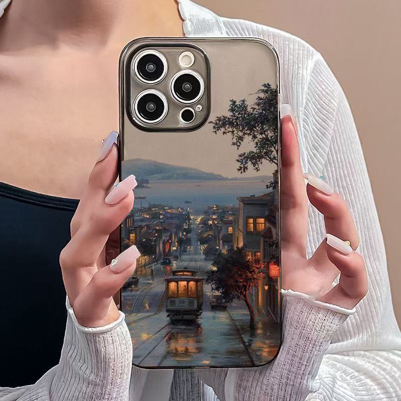 Paisaje rural para iphone16promax funda para teléfono móvil hermoso Apple 15 anti-caída 14pro nuevo 13/12