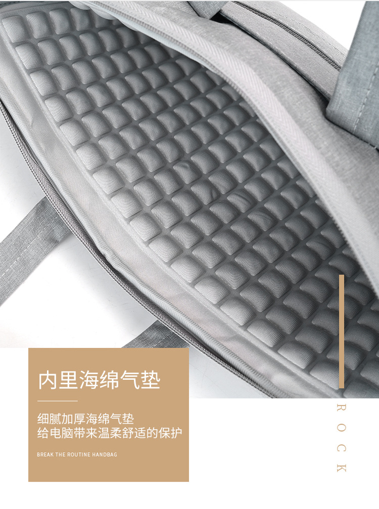 The airbag laptop bag for women is a 14-inch 15.6-inch shockproof single-shoulder bag from Apple and Huawei, with a diagonal cross and a men's logo undefined