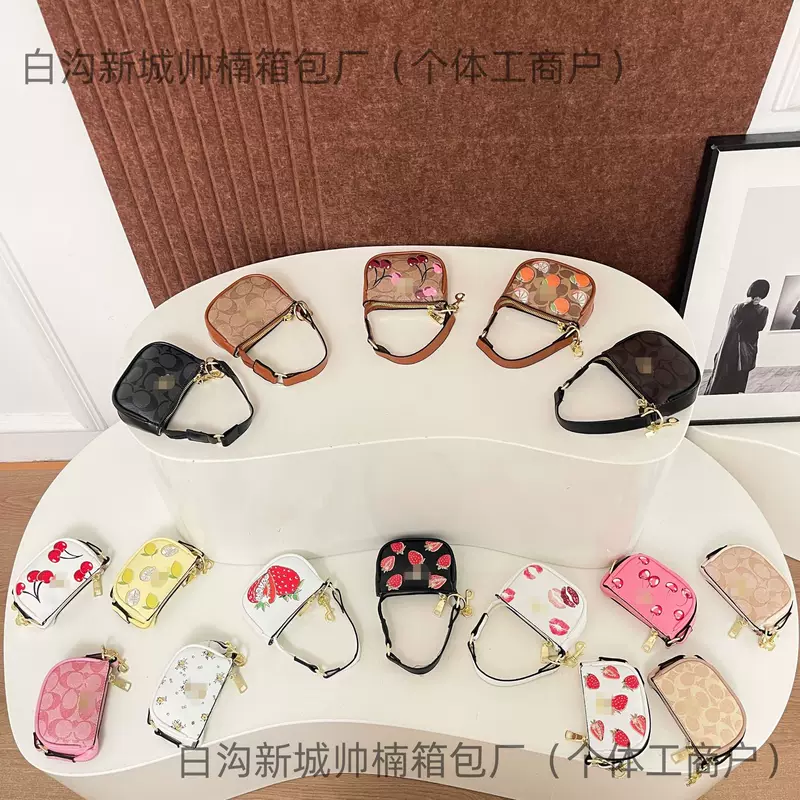 Bag, design keychain, cute wallet, European style