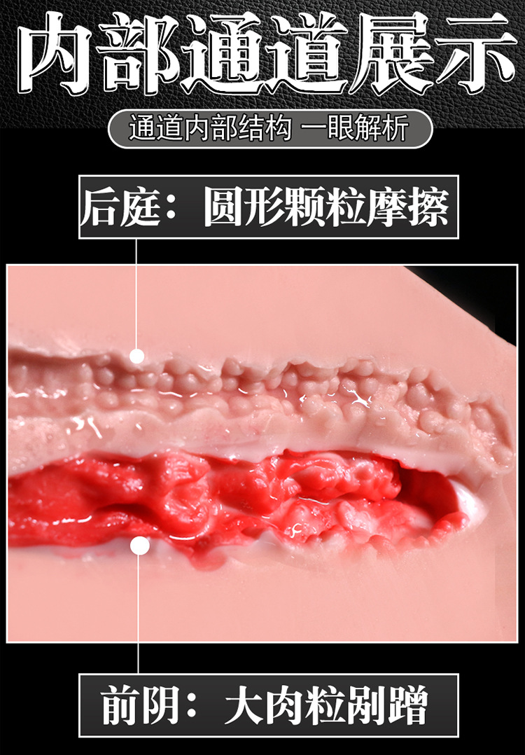 Jiuai Half-Body Masturbator with Realistic Buttocks and Vagina, TPE Manual Adult Toy — detail image 11