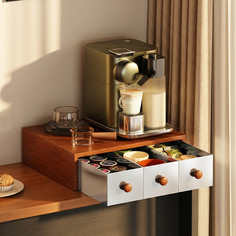 Stainless Steel Desktop Storage Rack, Dining Table Water Cup Holder, Living Room Coffee Cup, Tea Cup, Snacks, Miscellaneous Items, Coffee Machine Storage Rack