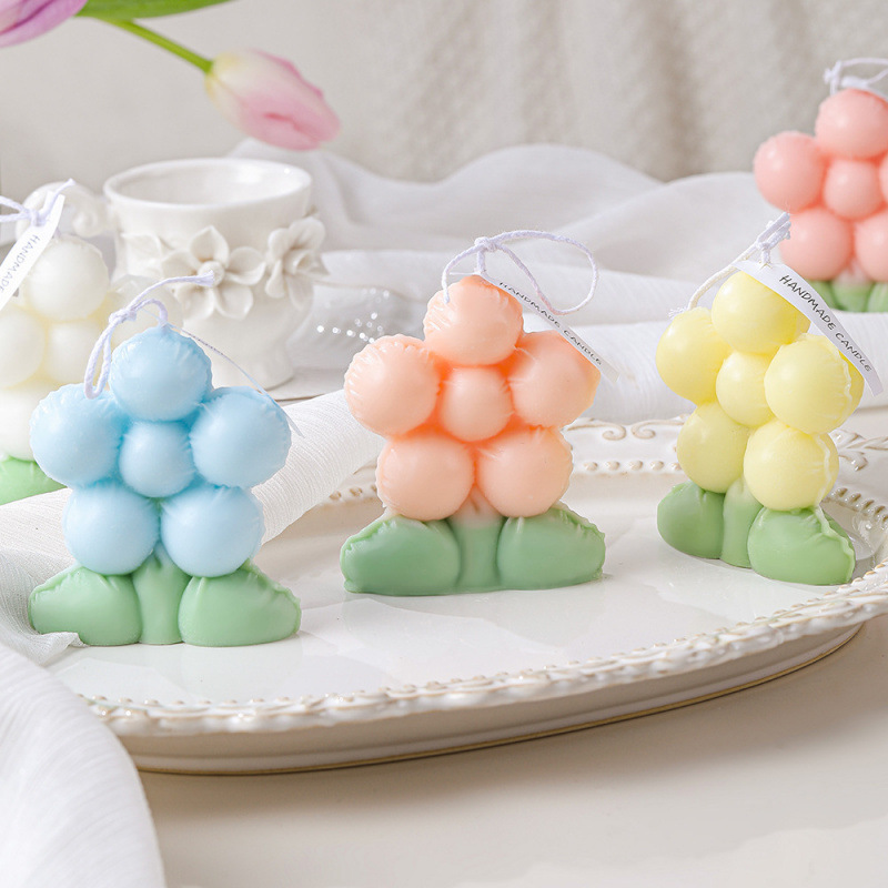 Nuevo estilo coreano de expansión vela hecha a mano flor de sol modelado creativo regalo de cumpleaños vela flor fragrante