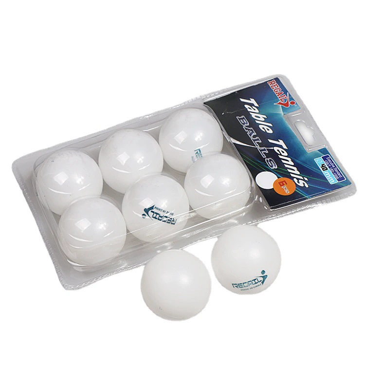 雷加尔 Table tennis sucking six branches of yellow white plastic table tennis students adult entertainment table tennis