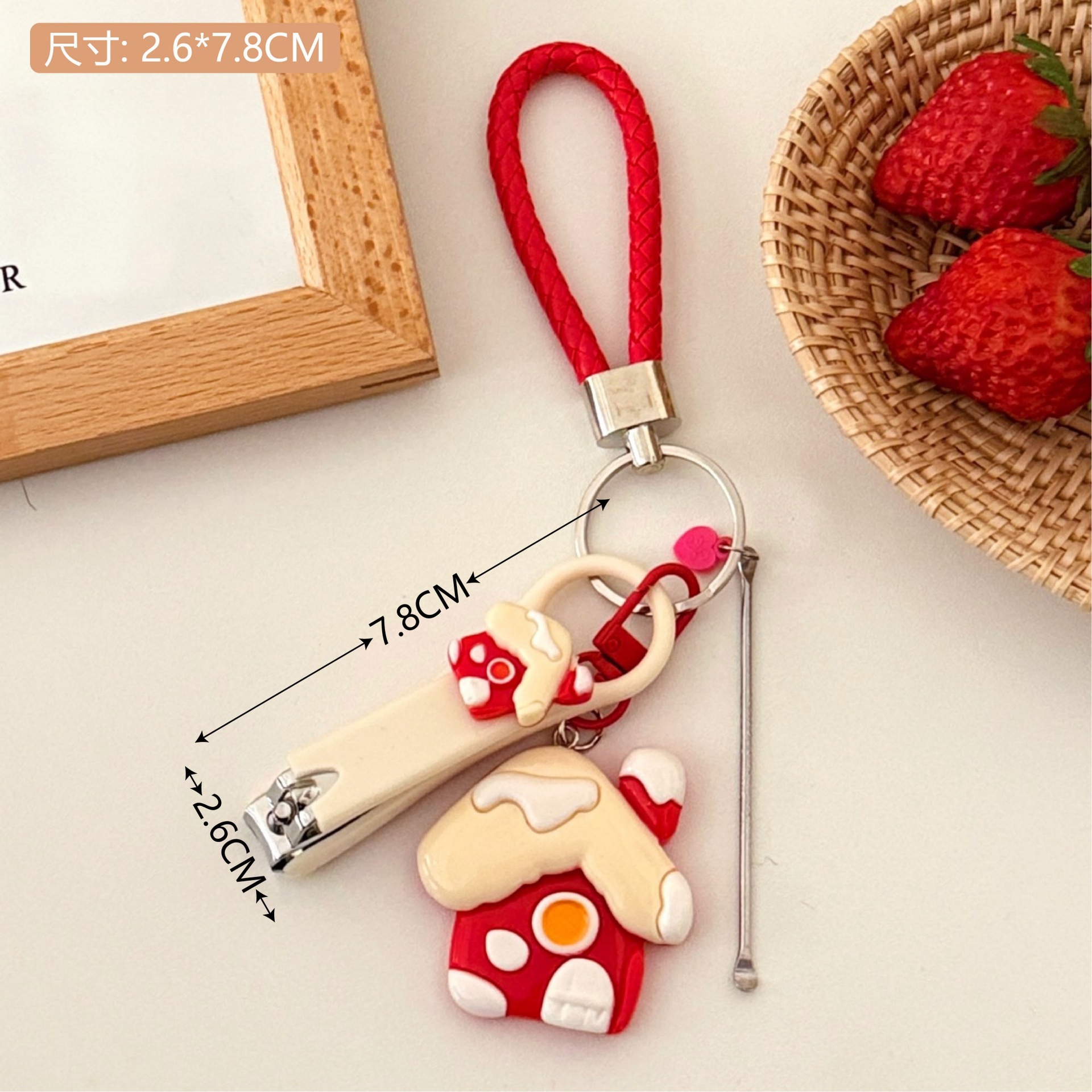 Mini lindo cortaúñas anti-salpicaduras para el hogar de una sola historieta creativa plegable cortaúñas manicura reparación