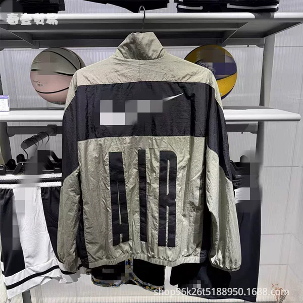 Spring and Autumn New Men's Jacket Large Hook Printed Embroidery Sports Casual Breathable Loose Stand Collar Jacket Hv0881